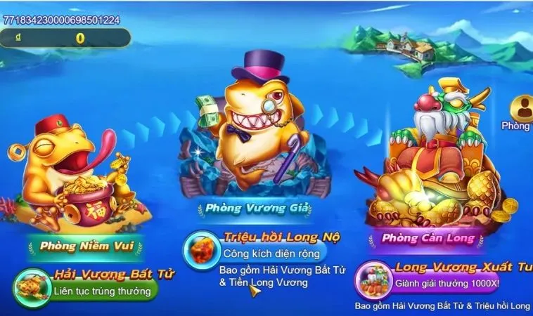Hướng Dẫn Chơi Bắn Cá Royal Fishing Tại 789Win Để Thắng Lớn Hiệu Quả 2 Các phòng chơi Bắn Cá Royal Fishing Tại 789Win