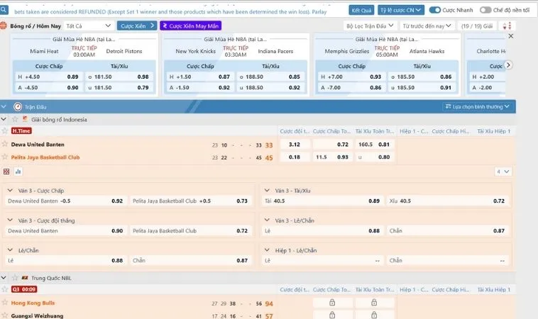 Khám Phá Cá Cược Bóng Rổ 789Win Đầy Kịch Tính Và Thắng Lớn 2 Giao diện đặt kèo cá cược bóng rổ 789Win