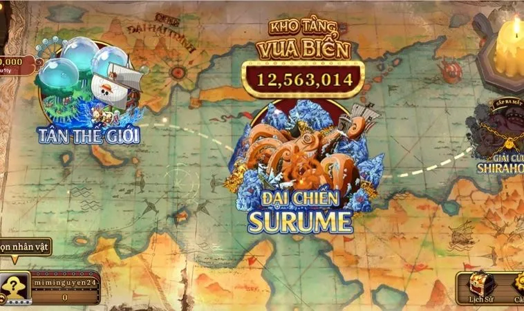 Bản đồ trong game Bắn Cá Đại Hải Trình 789Win