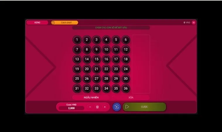 Bí Quyết Chơi Game Nhanh Keno Tại 789Win Để Thắng Lớn Nhanh Chóng 2 Giao diện chơi game nhanh Keno tại 789Win