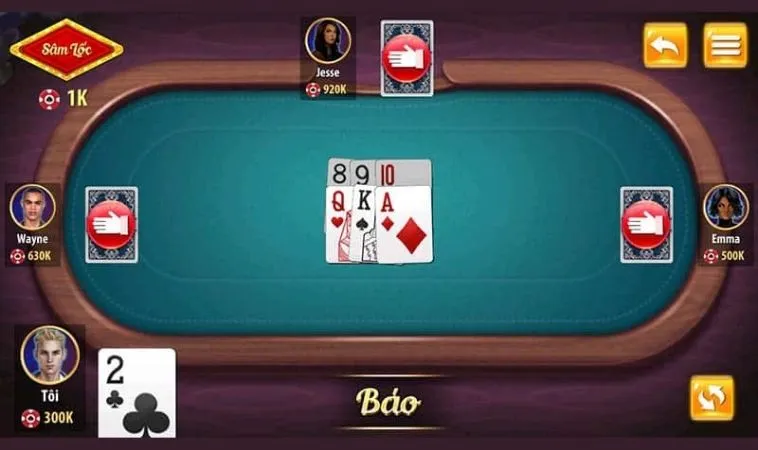 Bàn chơi Sâm Lốc 789Win